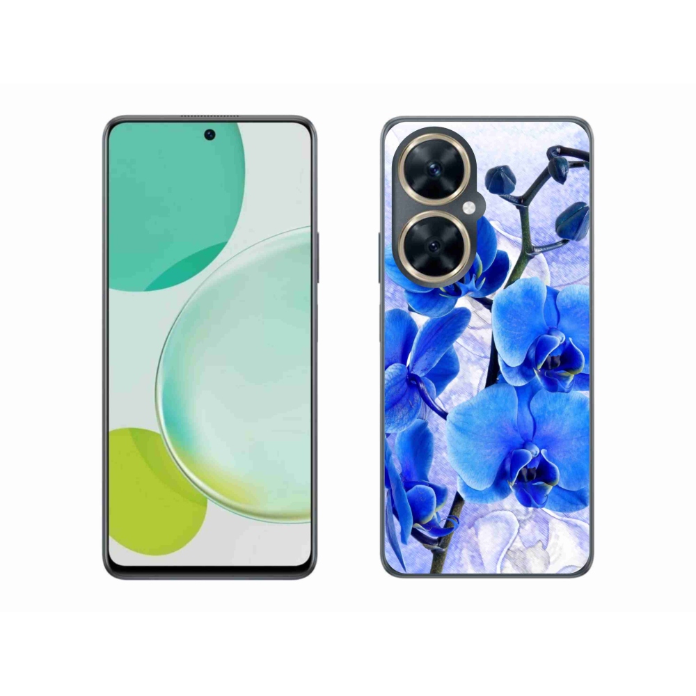 Gél borító mmCase a Huawei Nova 11i készülékhez - kék virágok