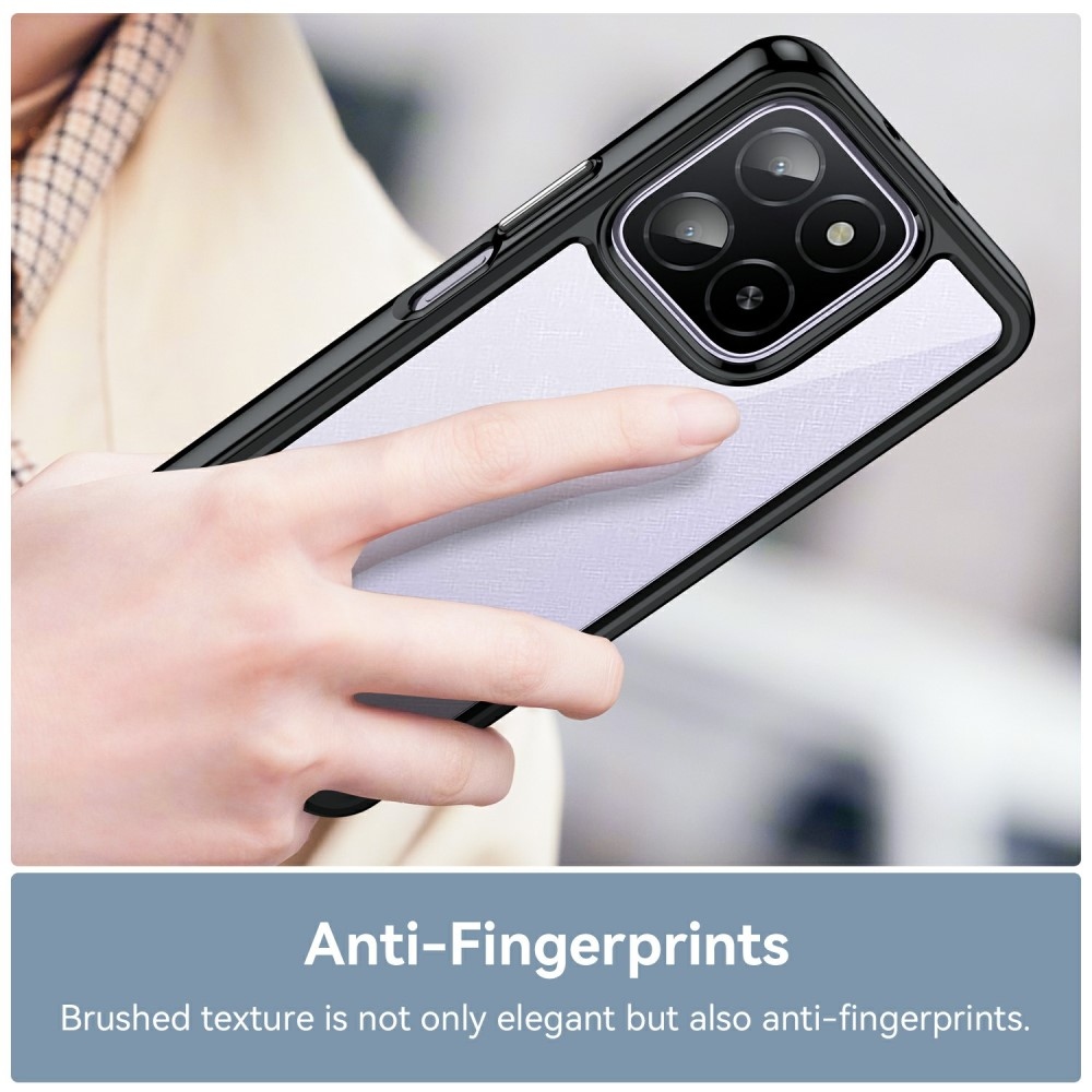 Gél tok fix hátlappal Honor X6b készülékhez - fekete