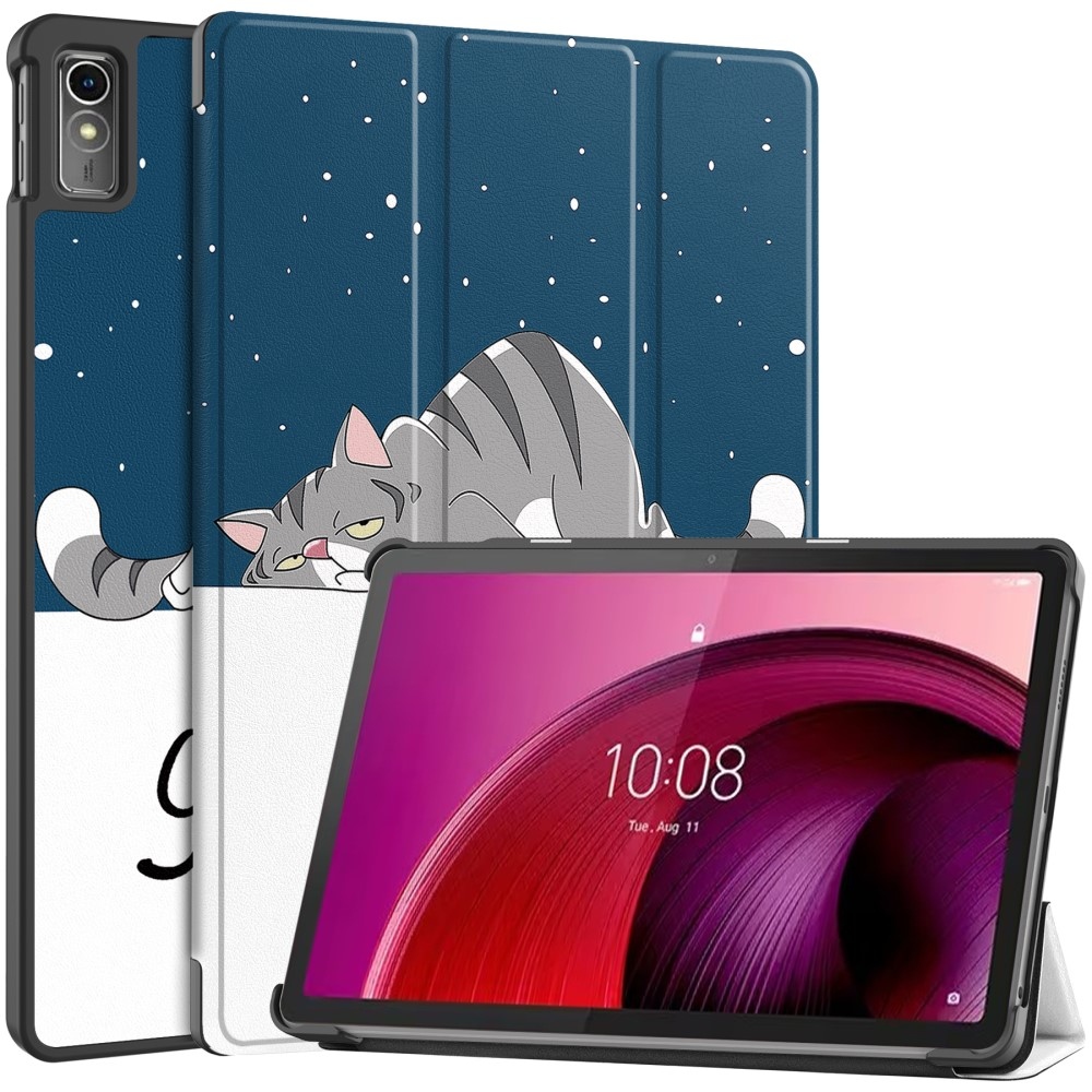Nyomtatás intelligens záró tok Lenovo Tab M10 5G - macska
