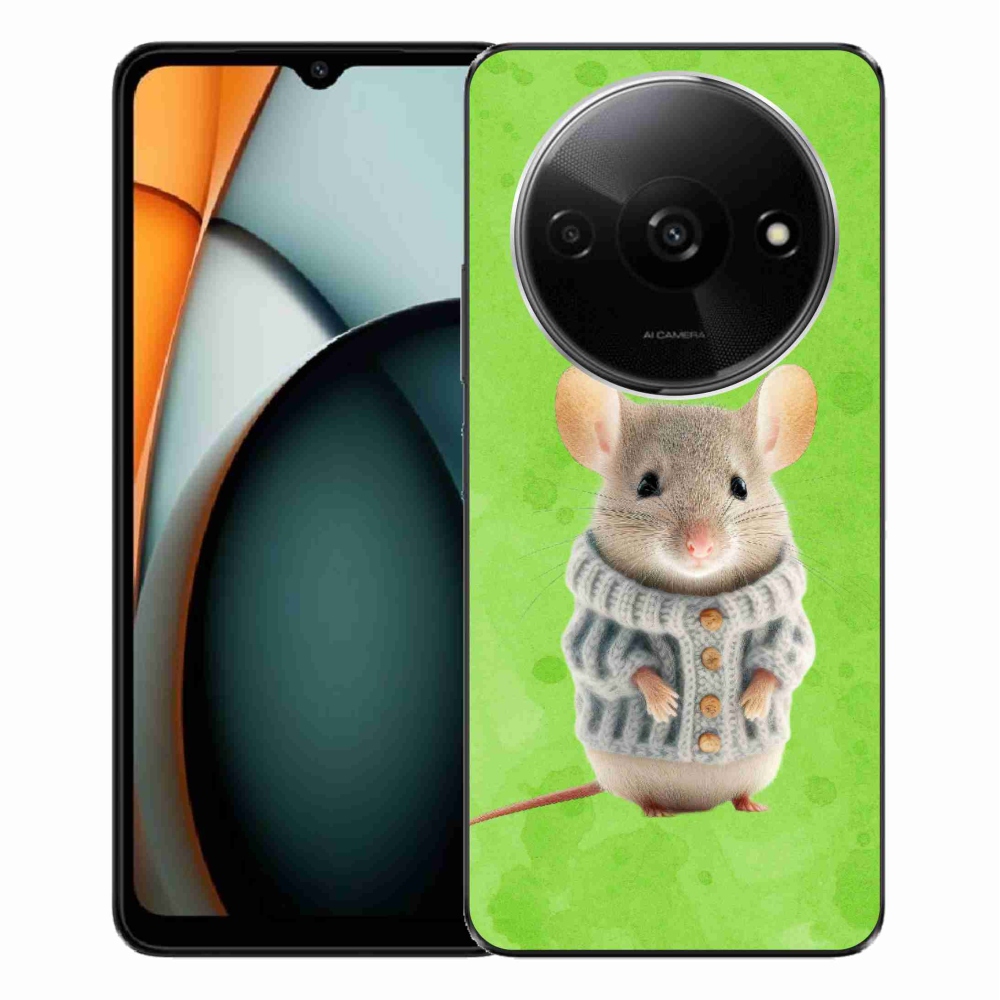 Gél borítás mmCase a Xiaomi Redmi A3-hoz - egér pulóverben