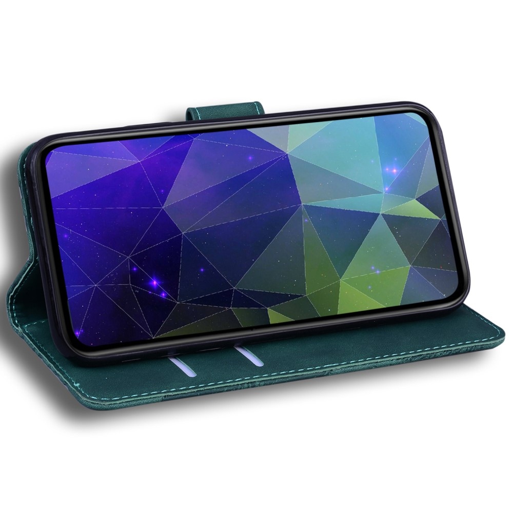 Szilárd könyvtáska a Realme 12 5G/12x 5G készülékhez - zöld