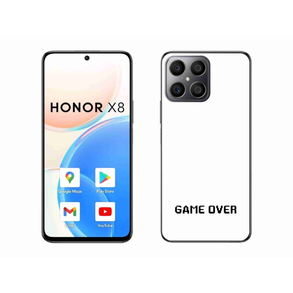 Gél borítás mmCase a Honor X8 4G-hez - játék fehér háttérrel