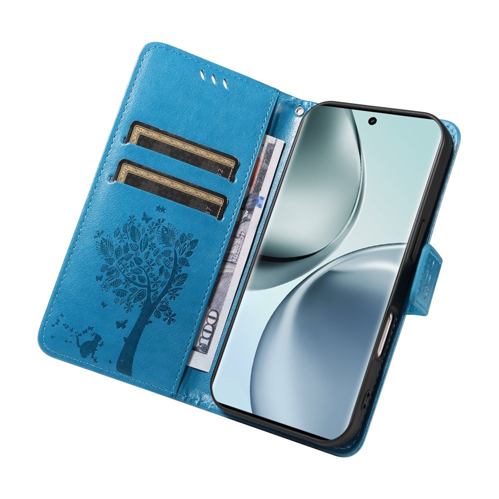Fák könyvtáska a Realme 14 Pro 5G-hez - kék