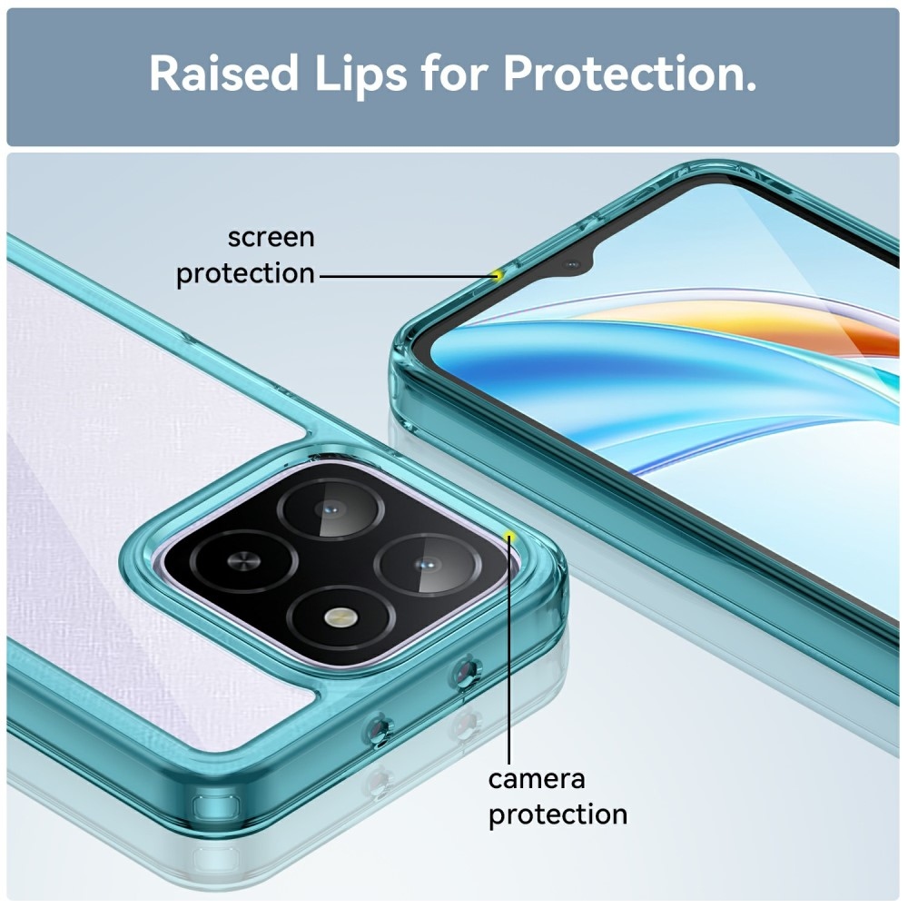 Gél tok fix hátlappal a Honor X6b készülékhez - világoskék színben