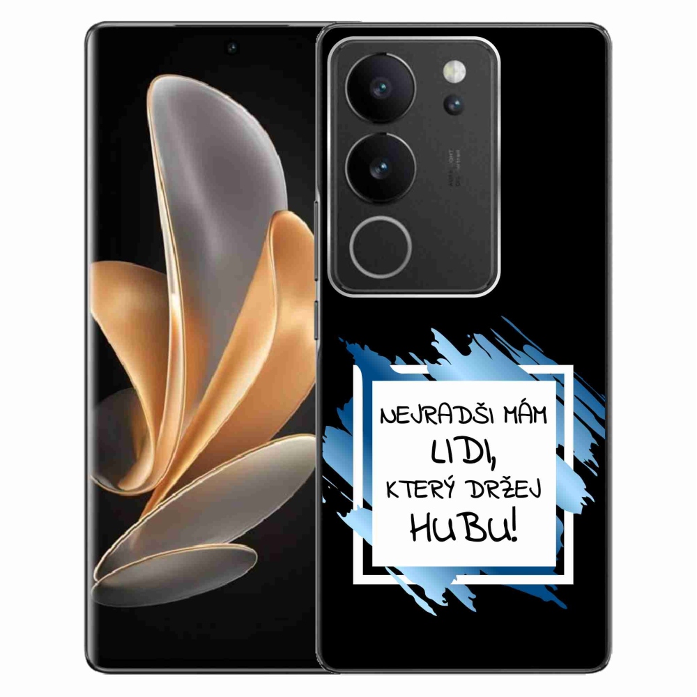 Gél borító mmCase Vivo V29 5G - vicces szöveg 7 fehér és fekete háttérrel