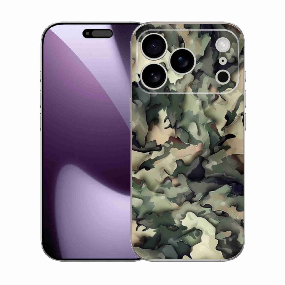 Zselés borítás mmCase iPhone 17 Pro készülékhez - terepszínű minta 9