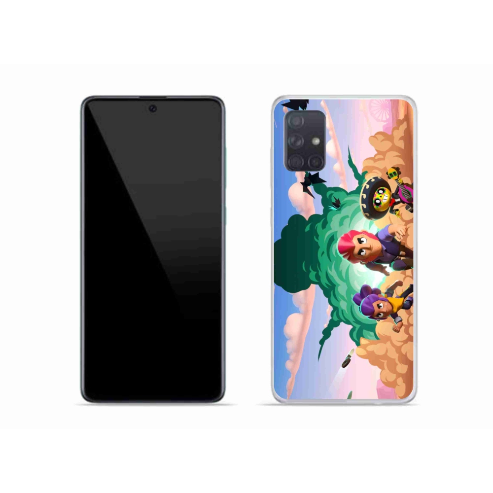 Gél borítás mmCase Samsung Galaxy A51 készülékhez - verekedős csillagok