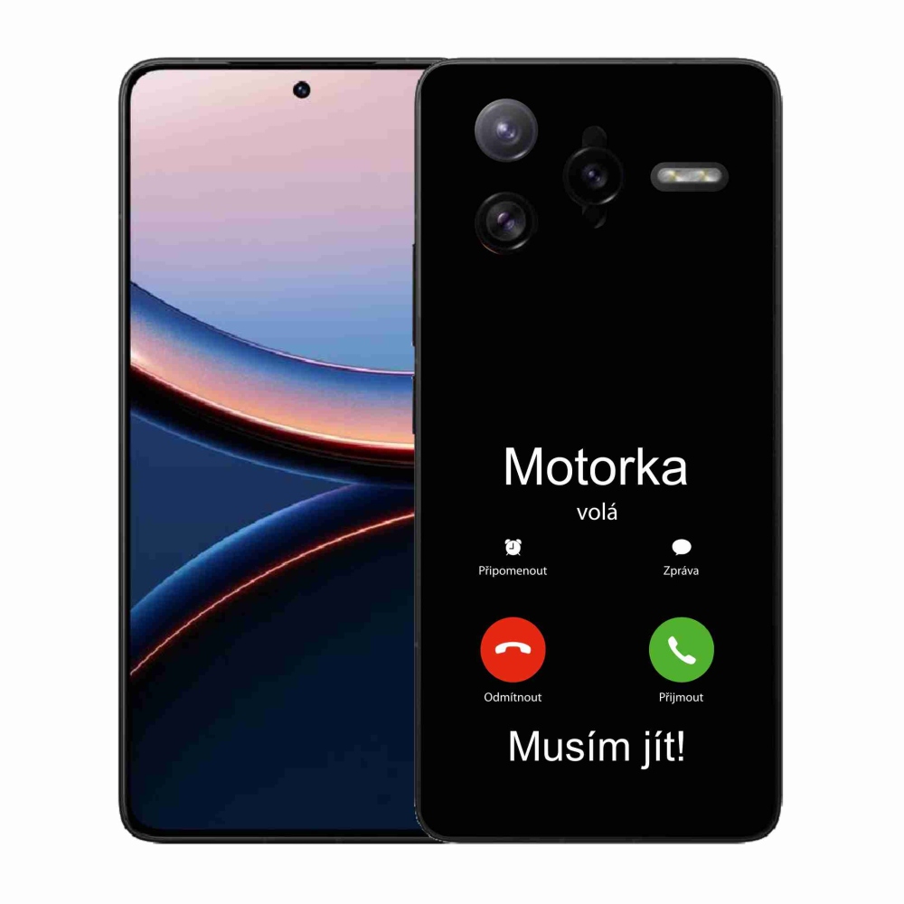 Gél borítás mmCase a Xiaomi Poco F7 Ultra számára - motoros hívások fekete háttérrel