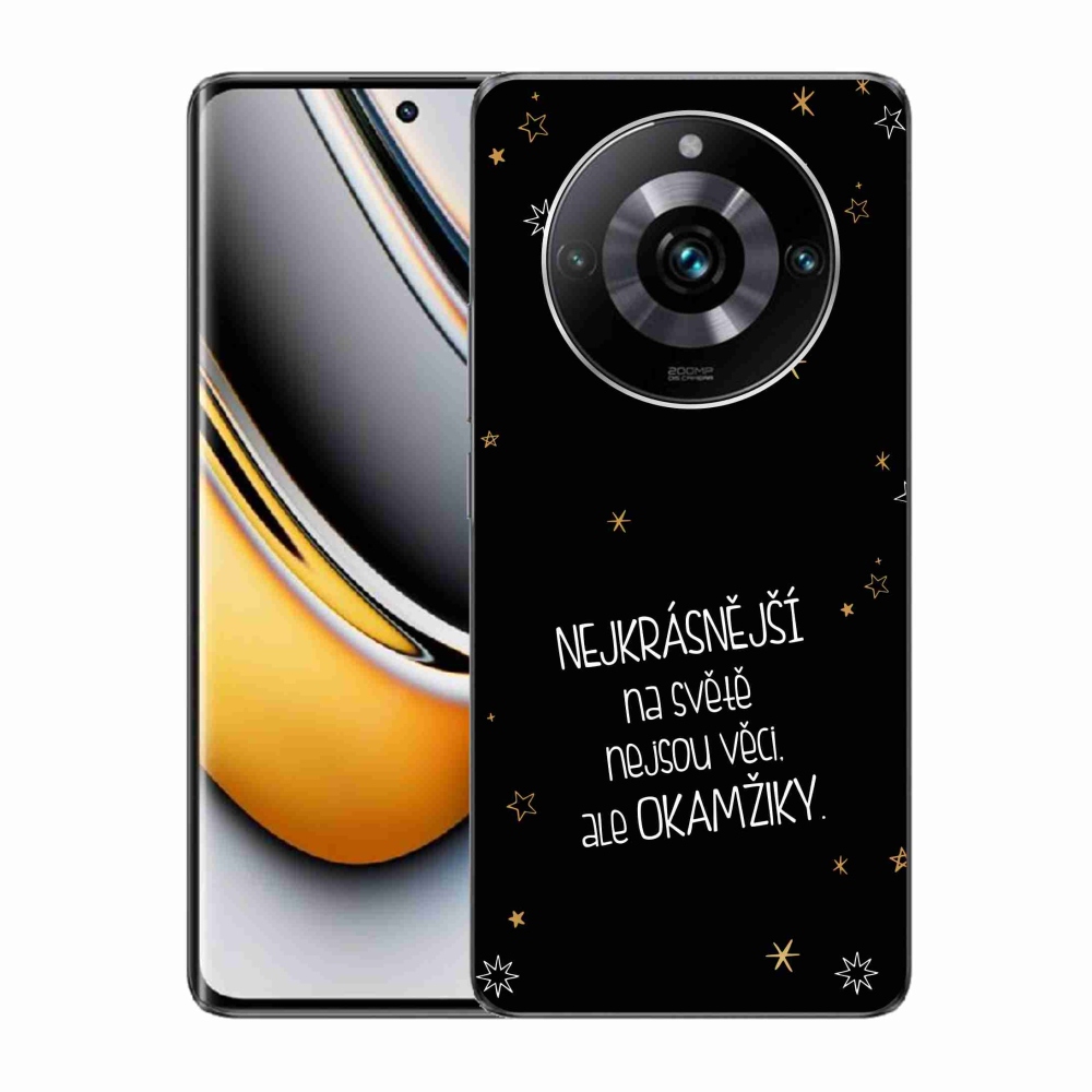 Gél borítás mmCase a Realme 11 Pro/11 Pro+ készülékhez - Idézet 4 fekete háttér