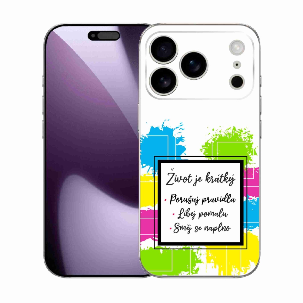 Gél borítás mmCase iPhone 17 Pro készülékhez - Idézet 5 fehér háttér