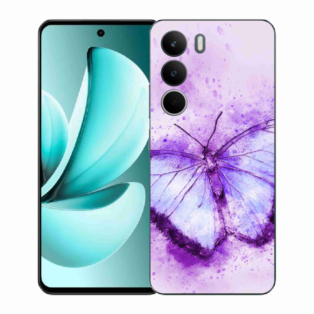 Zselés borítás mmCase a Realme C71 készülékhez - lila pillangó