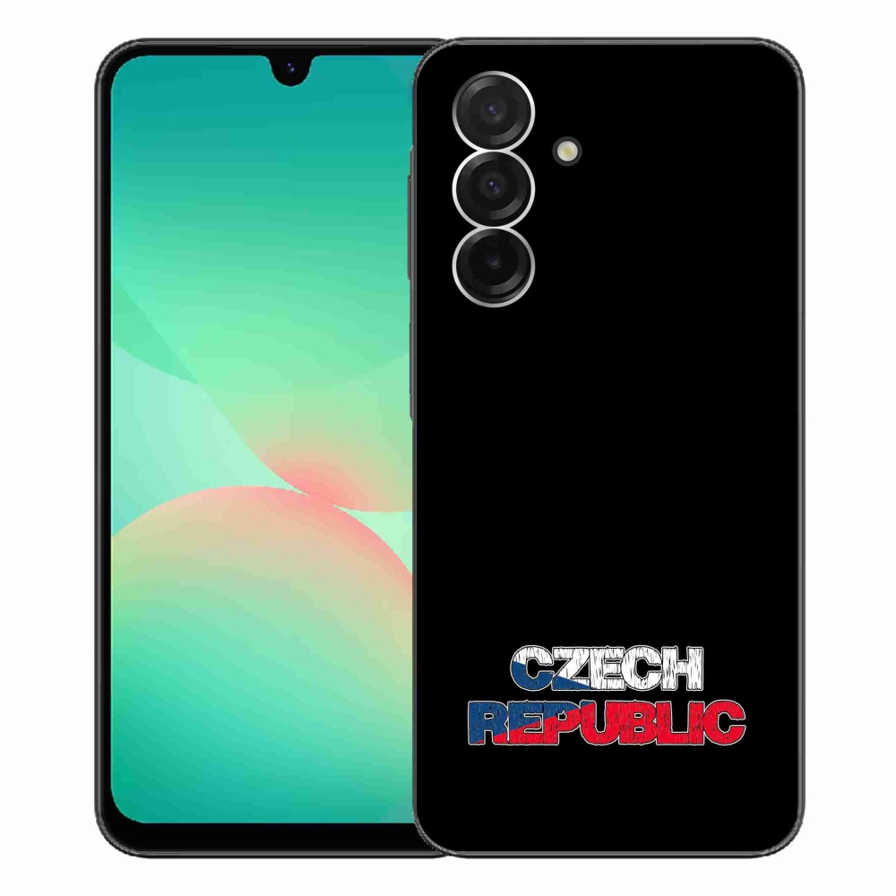 Gél védőhuzat mmCase Samsung Galaxy A26 5G - Csehország fekete háttérrel