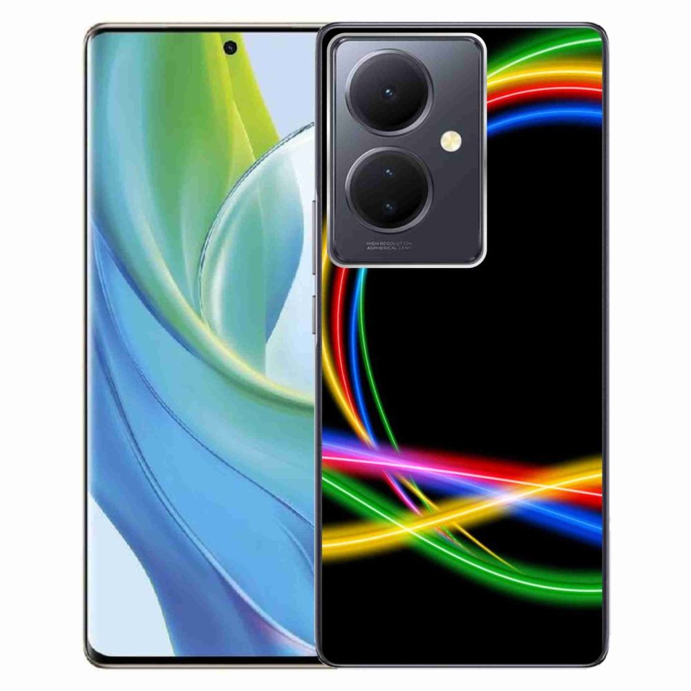 Gél tok mmCase a Vivo V29 Lite 5G számára - neon körök