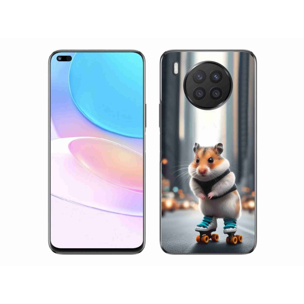 Zselés borítás mmCase a Honor 50 Lite-hoz - hörcsög a korcsolyán