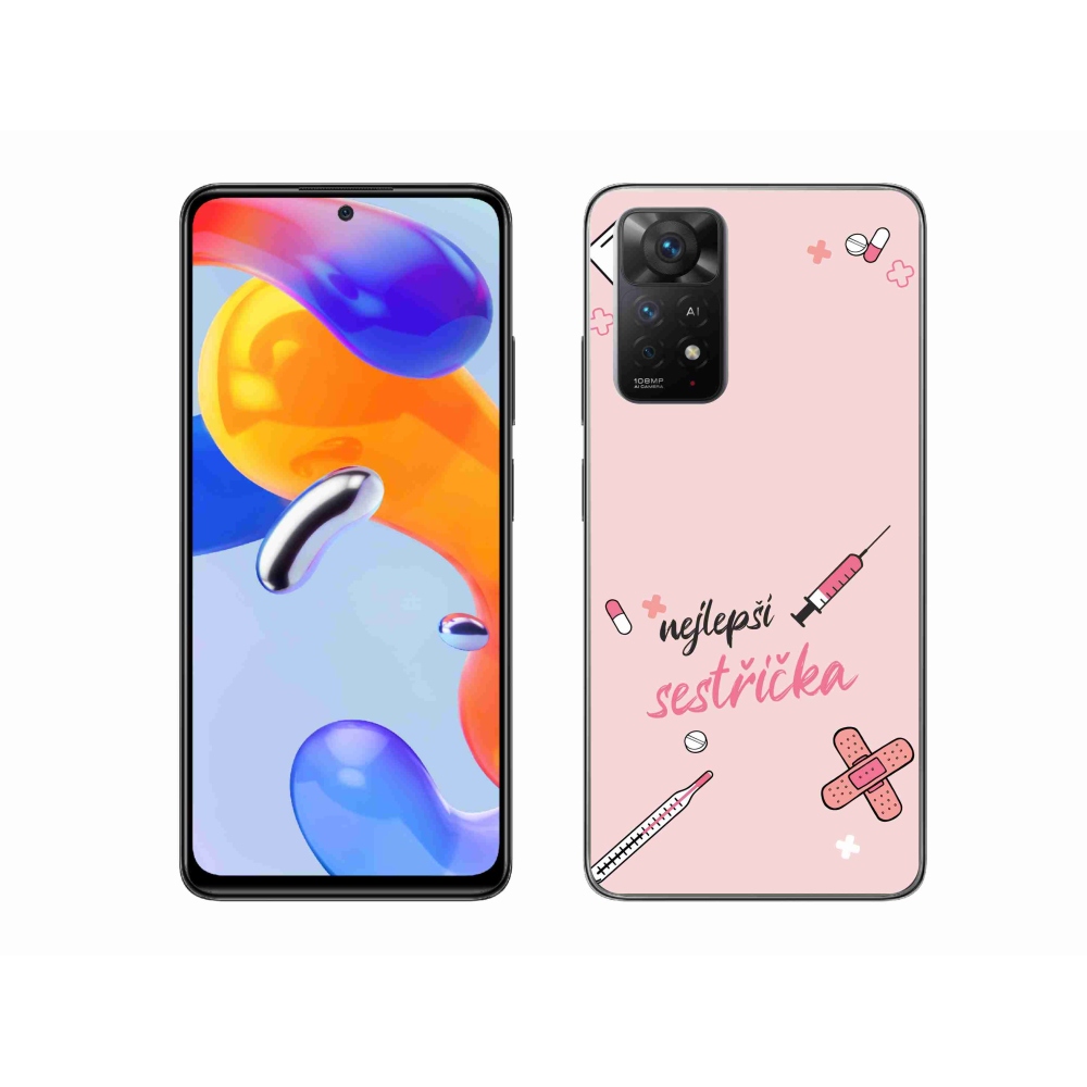 Gél borító mmCase a Xiaomi Redmi Note 11 Pro 4G/5G - legjobb kishúg rózsaszín háttérrel