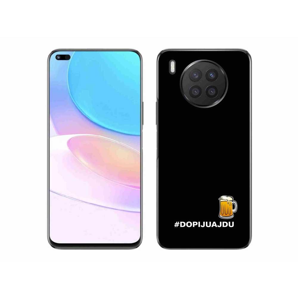 Gél borító mmCase a Honor 50 Lite készülékhez - sör motívum 1 fekete háttér