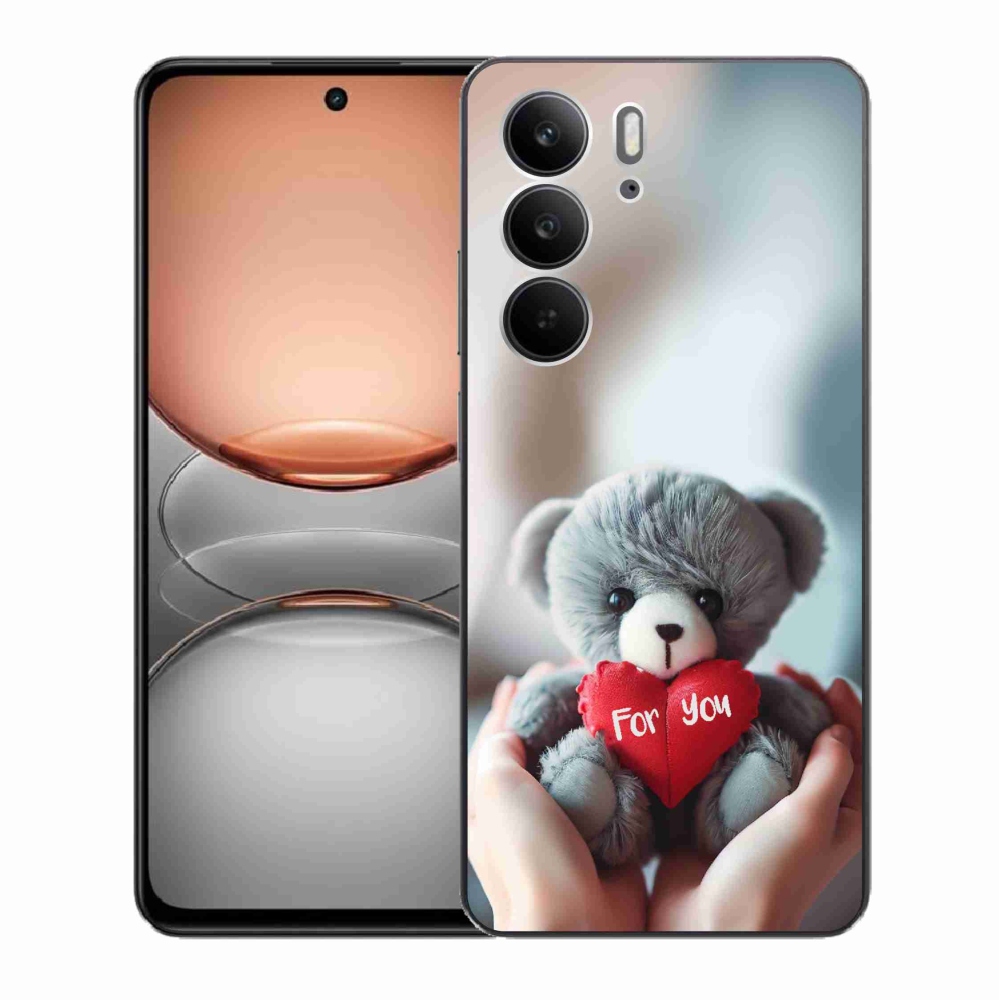 Gél borítás mmCase a Realme C75 készülékhez - mackó a szerelmeseknek