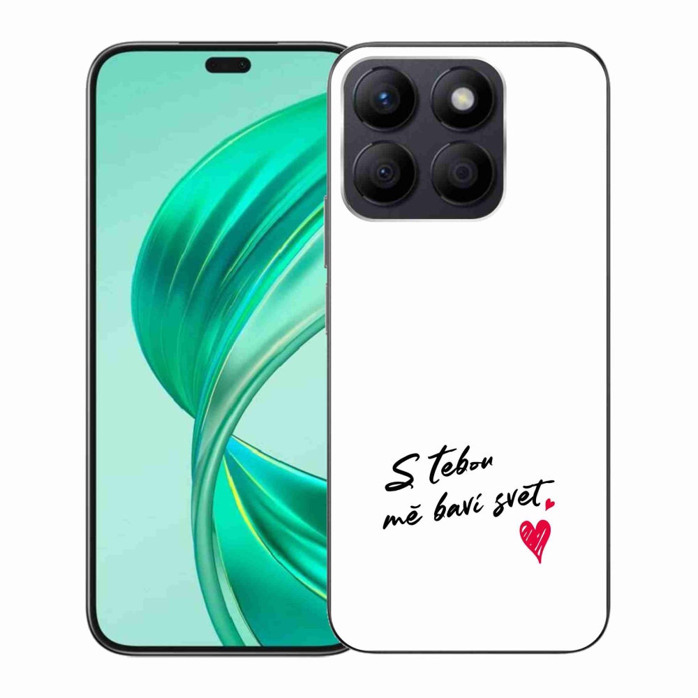 Gél borító mmCase a Honor X8b készülékhez - szerelmes szöveg 1 fehér háttér