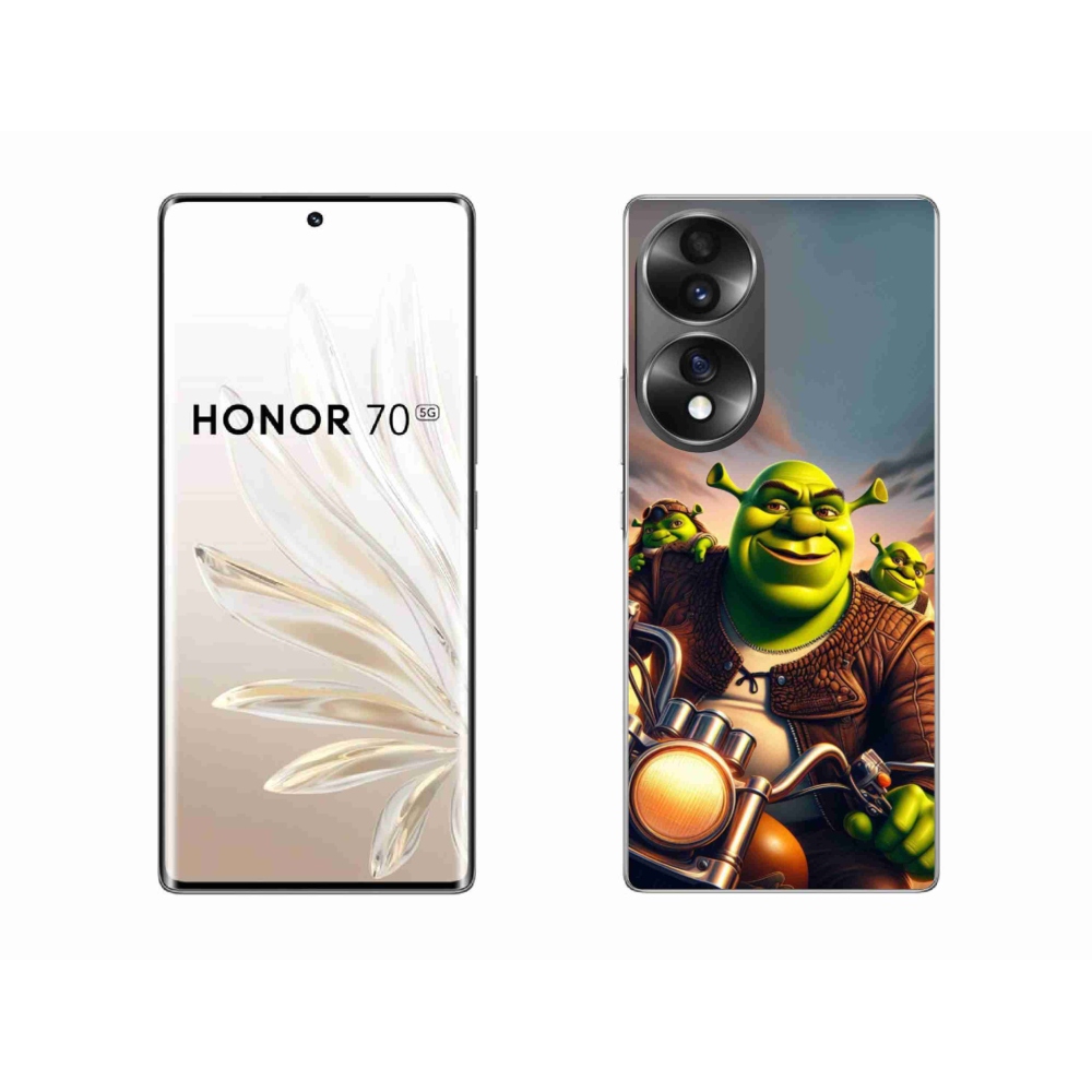 Zselés borítás mmCase a Honor 70-hez - Shrek egy motorkerékpáron