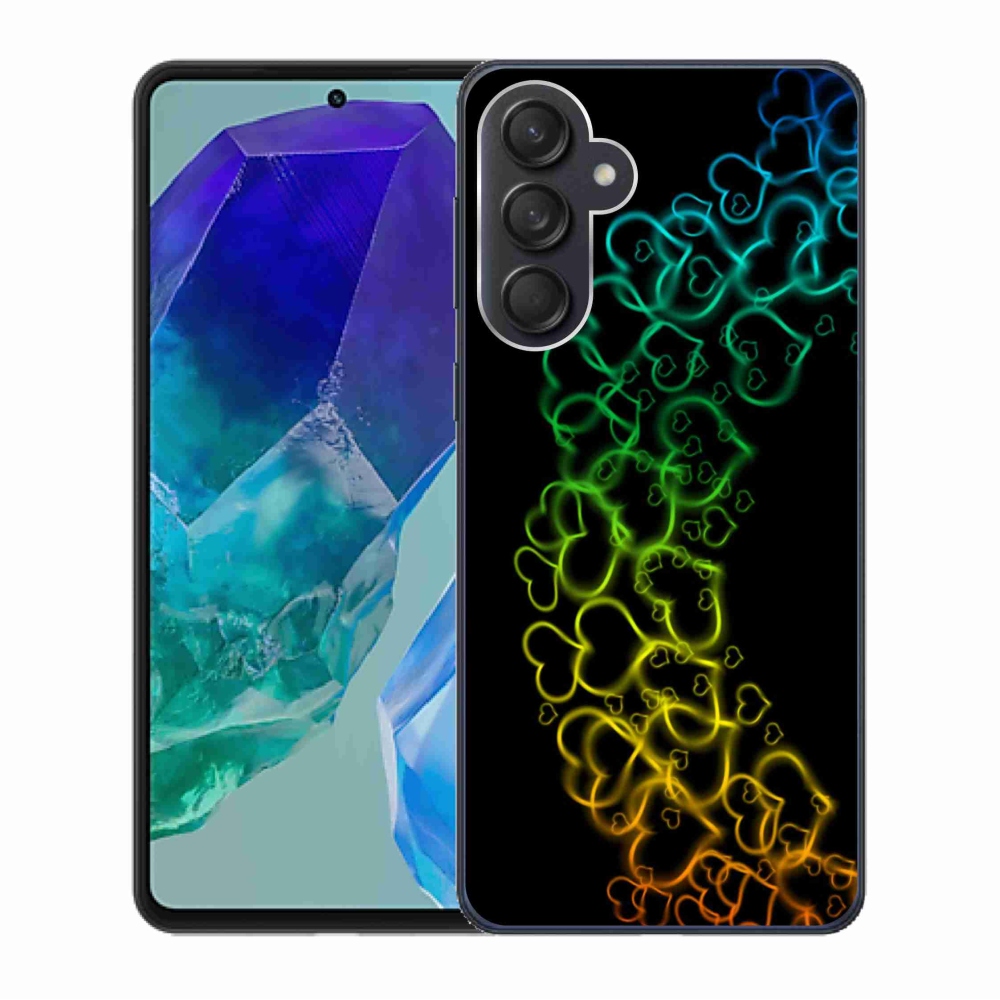 Zselés borítás mmCase Samsung Galaxy M55 5G - színes szívek