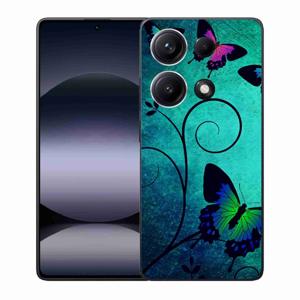 Gél borító mmCase a Xiaomi Redmi Note 14S-hez - színes pillangók