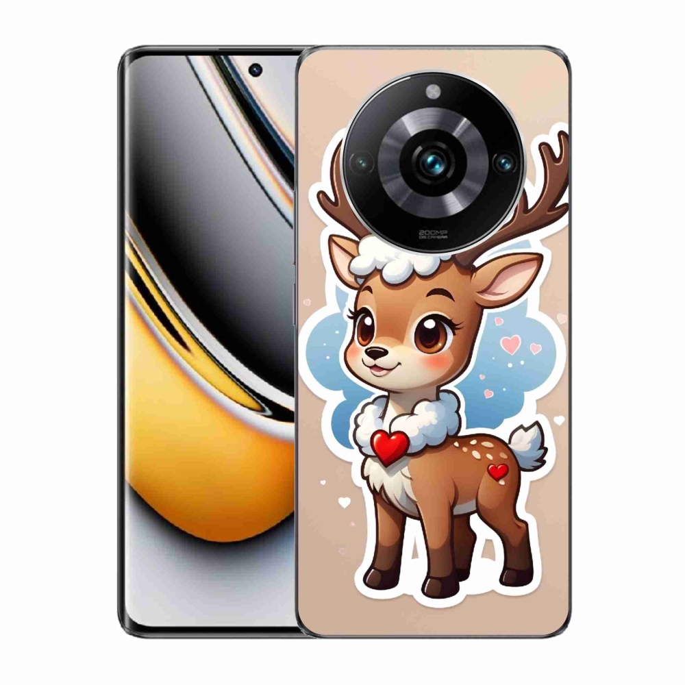 Zselés borítás mmCase a Realme 11 Pro/11 Pro+ készülékhez - rajzfilm rénszarvas