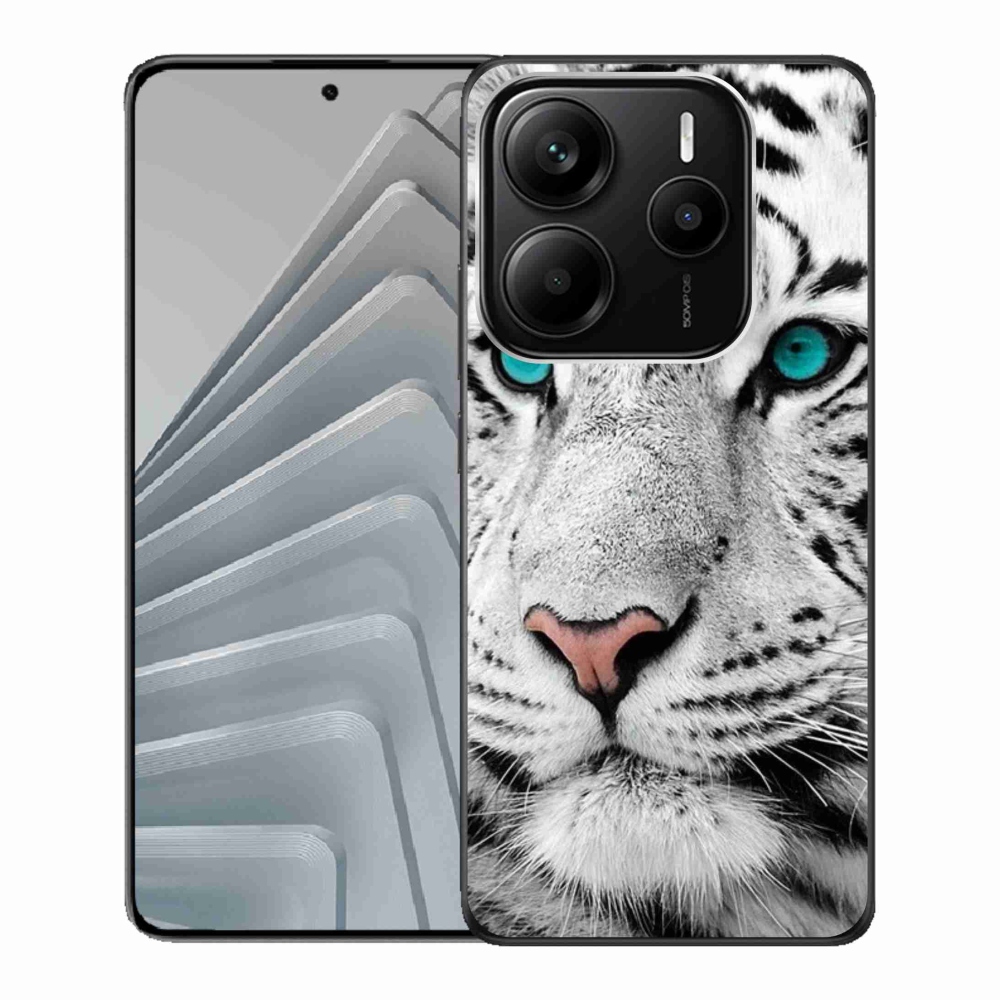 Gél borítás mmCase a Xiaomi Redmi Note 14 5G számára - fehér tigris