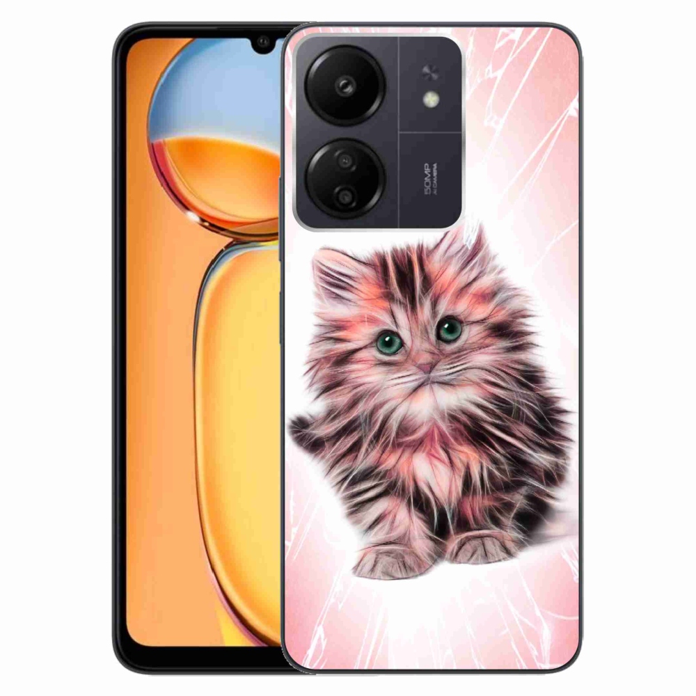 Gél borítás mmCase a Xiaomi Poco C65/Redmi 13C számára - aranyos cica