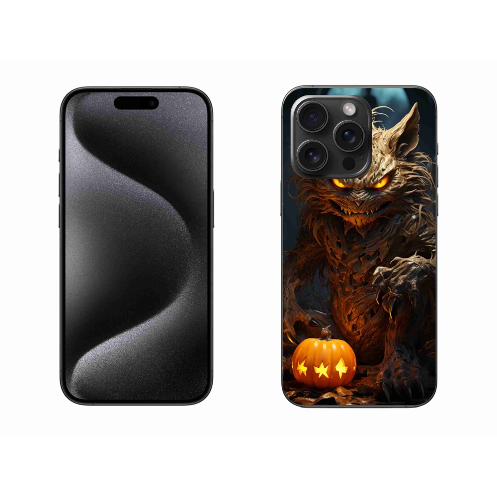 Zselés borítás mmCase iPhone 15 Pro Max készülékhez - Halloween szörnyeteg