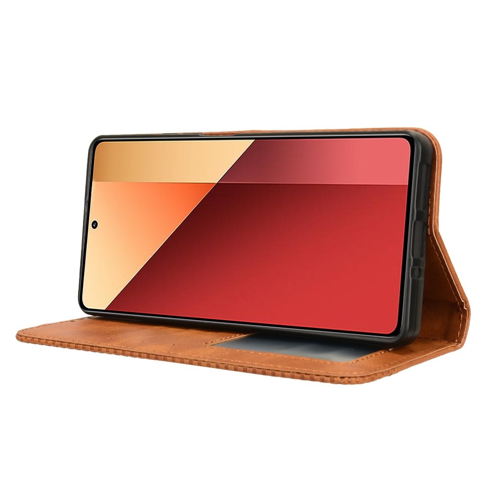 Vintage könyv tok Xiaomi Redmi Note 14S/Note 13 Pro 4G/Poco M6 Pro - barna színben