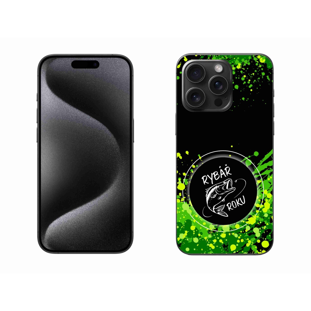 Gél borítás mmCase iPhone 15 Pro Max készülékhez - Az év halászának fekete háttere