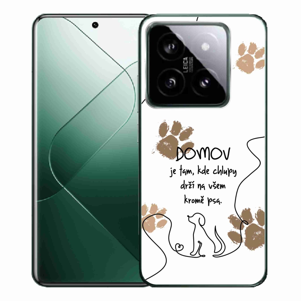 Gél borító mmCase a Xiaomi 14 Pro-hoz - kutya motívum fehér háttérrel