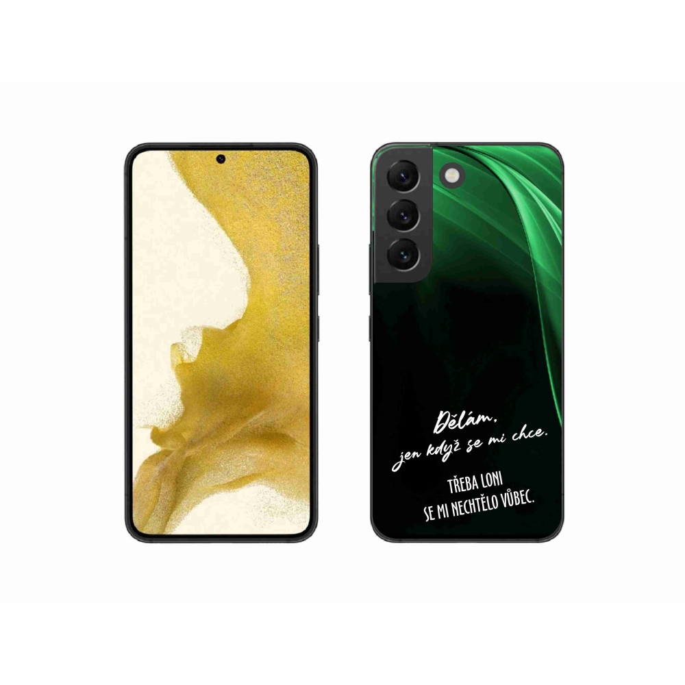 Gél borító mmCase Samsung Galaxy S22 5G - vicces szöveg 12 fekete háttér