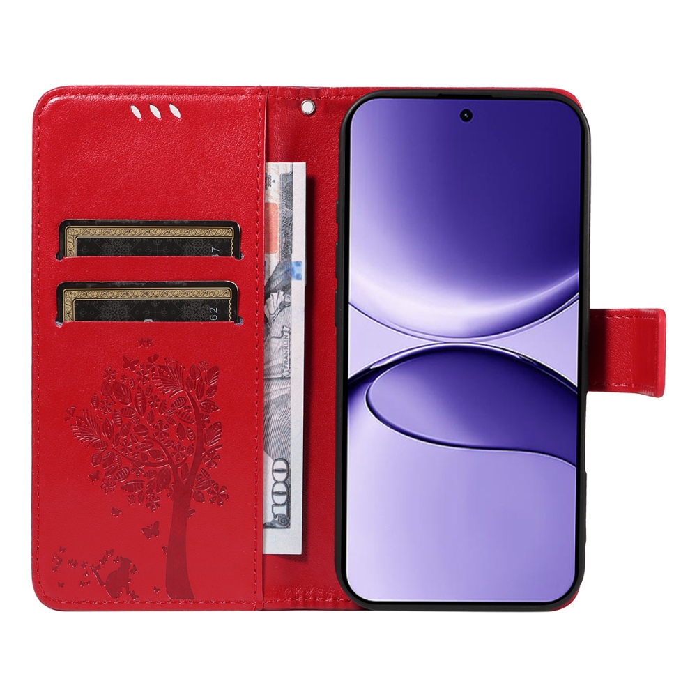 Fák könyv tokja Xiaomi Poco F7 5G - piros