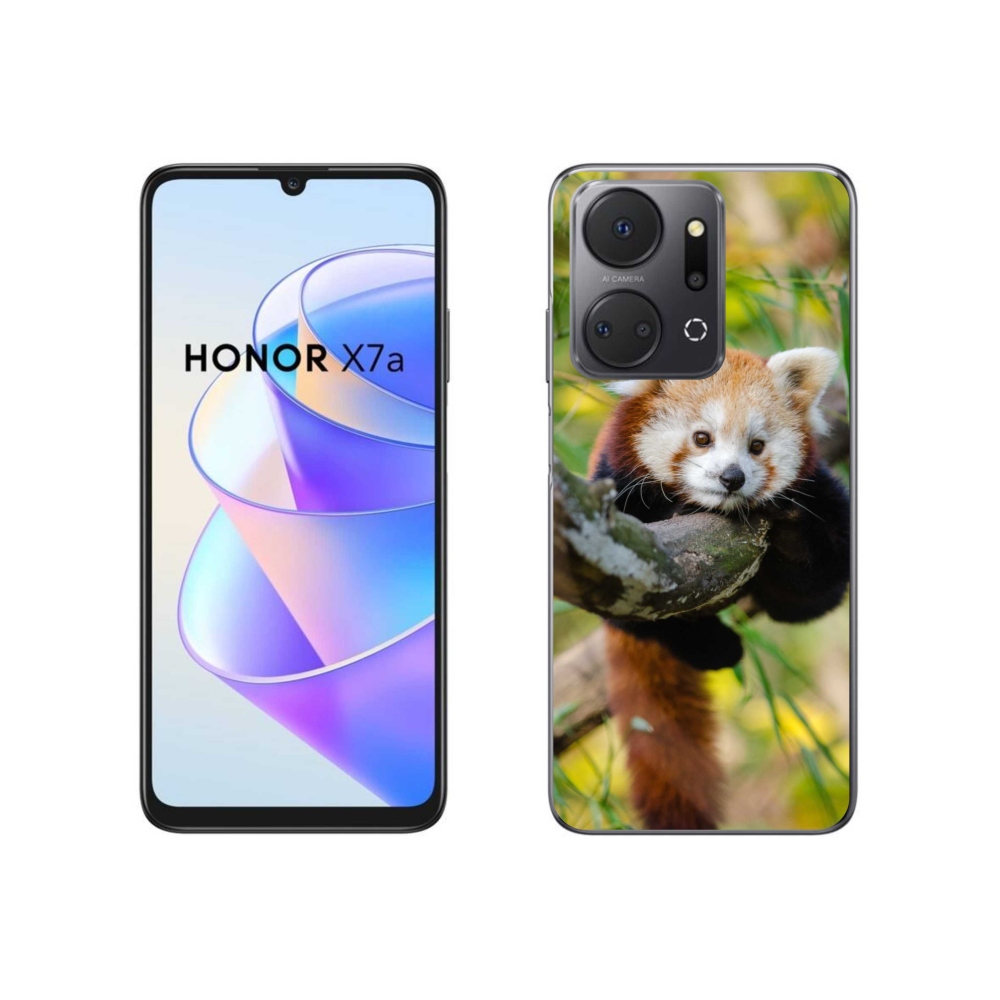 Zselés borítás mmCase a Honor X7a készülékhez - panda piros
