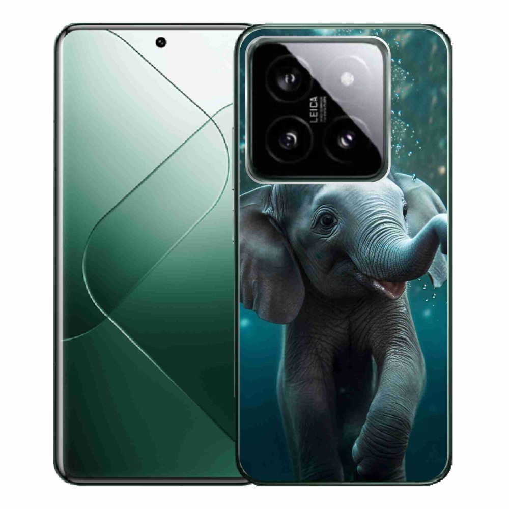 Gél borítás mmCase a Xiaomi 14 Pro számára - elefánt a víz alatt