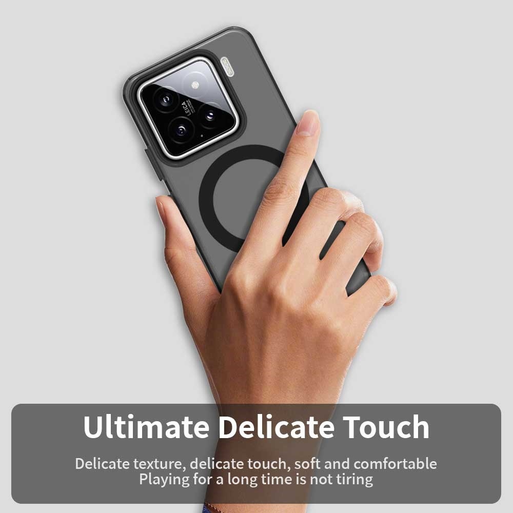 Candy zselés tok MagSafe-val a Xiaomi 15 Pro-n - fekete