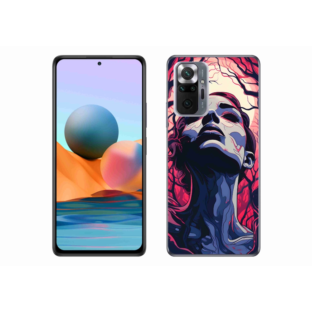 Gél borítás mmCase a Xiaomi Redmi Note 10 Pro készülékhez - absztrakt arccal