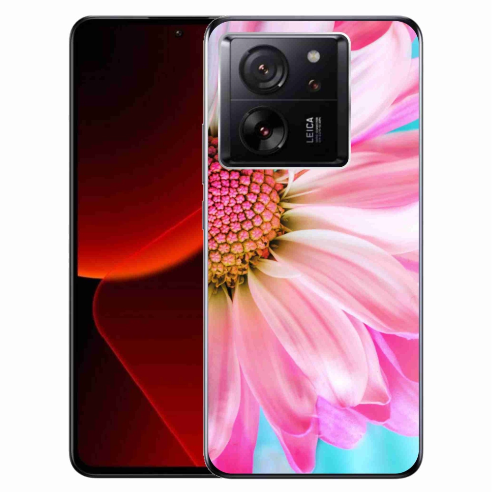 Gél borítás mmCase a Xiaomi 13T/13T Pro számára - rózsaszín virág