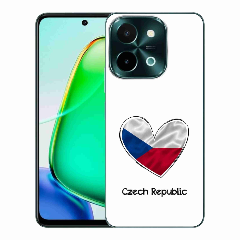 Gél borító mmCase a Vivo Y28-on - zászló szív fehér háttérrel