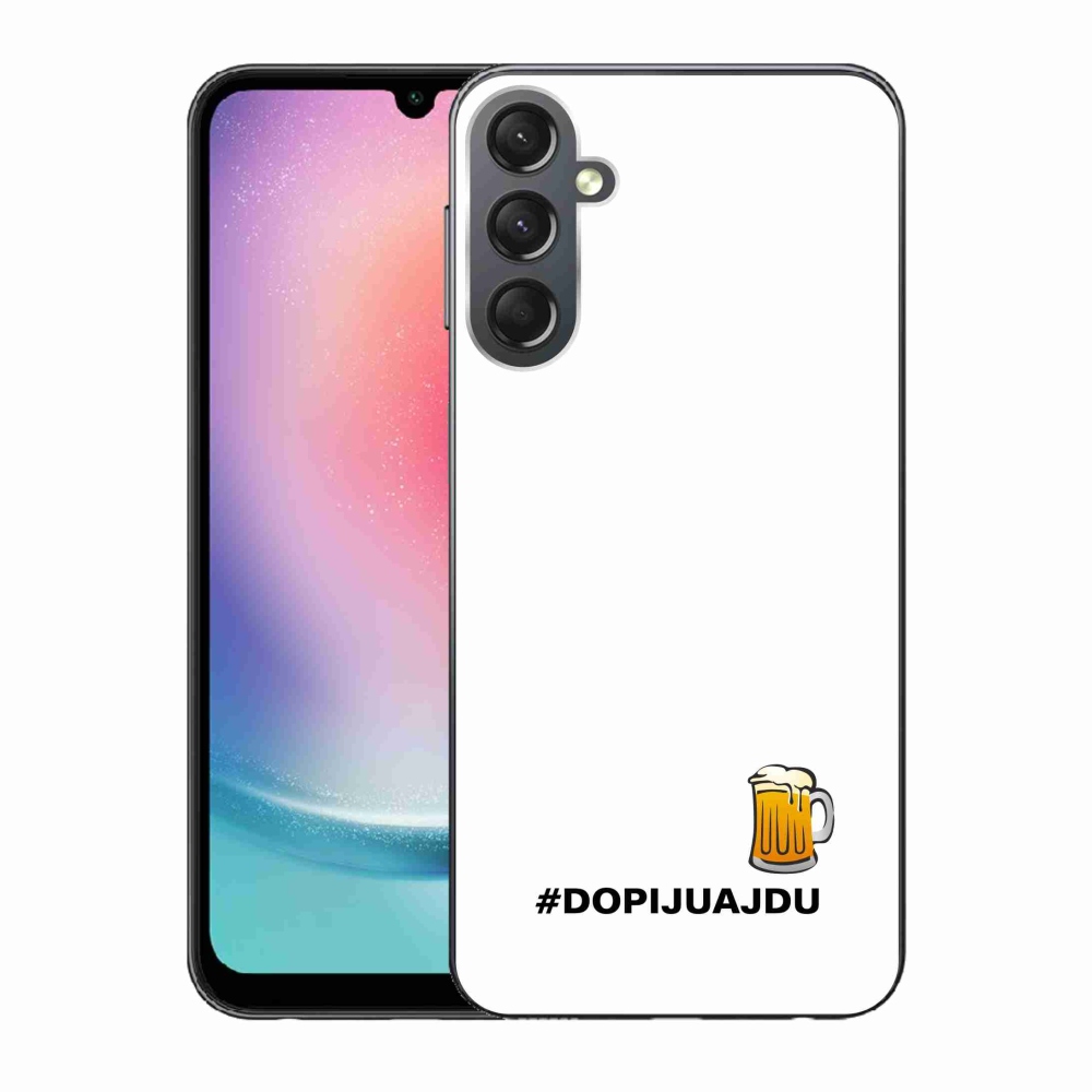 Gél borító mmCase Samsung Galaxy A24 - sör motívum 1 fehér háttérrel