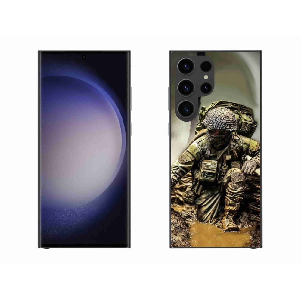 Zselés borítás mmCase Samsung Galaxy S23 Ultra 5G - katonás