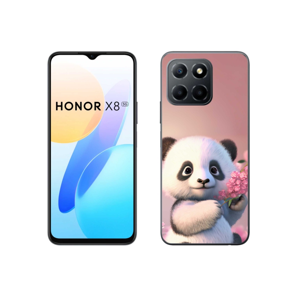 Gél borítás mmCase a Honor X8 5G/70 Lite 5G számára - aranyos panda