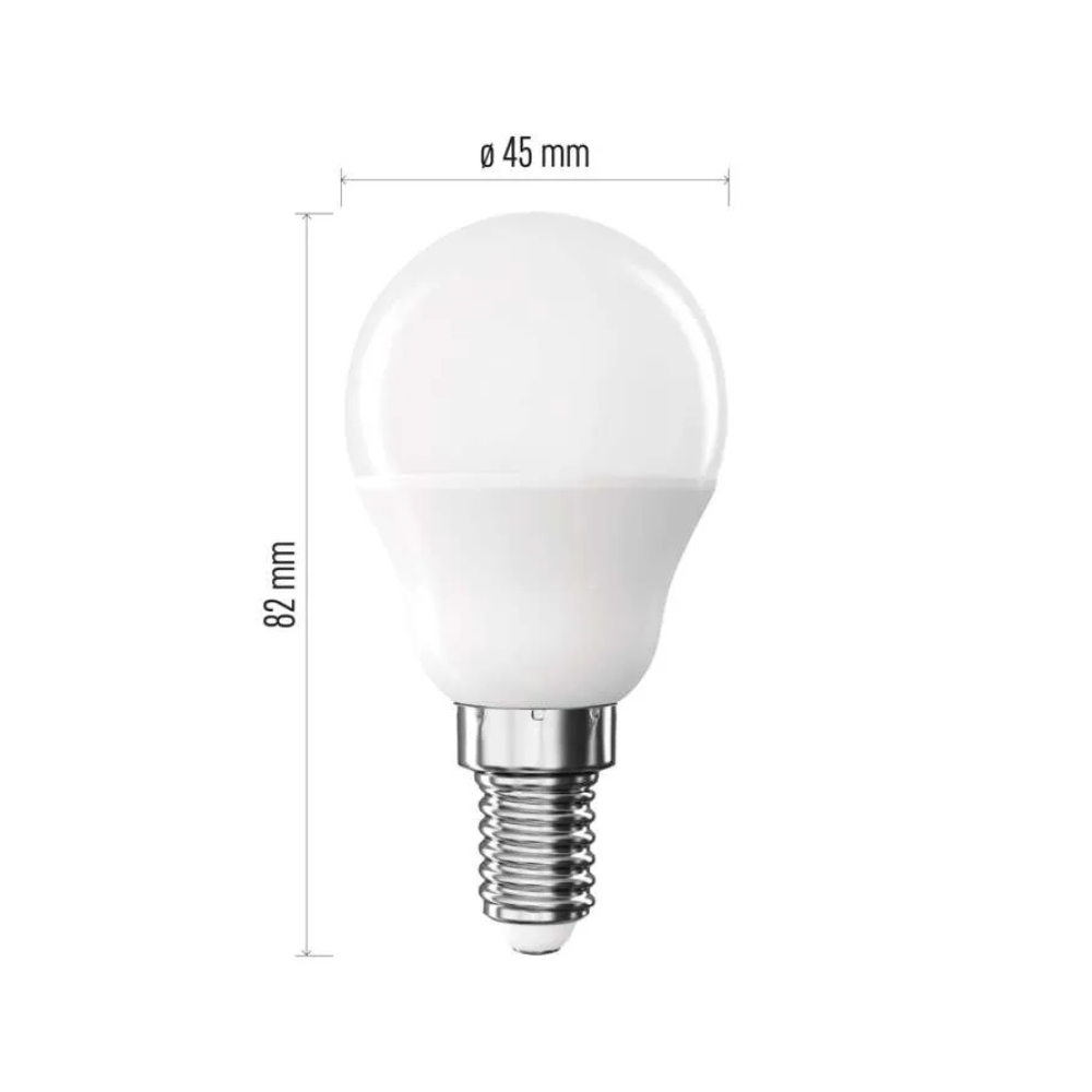 LED izzó Classic Mini Globe / E14 / 6,5 W (60 W) / 806 lm / meleg fehér