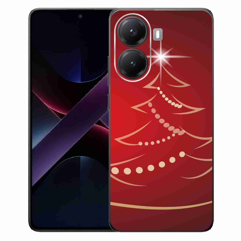 Gél borító mmCase a Xiaomi Poco X7 Pro 5G számára - karácsonyfa karikatúra