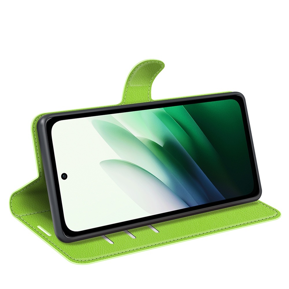 Litchi könyv tok Xiaomi Redmi 15 4G/5G (171mm) - zöld