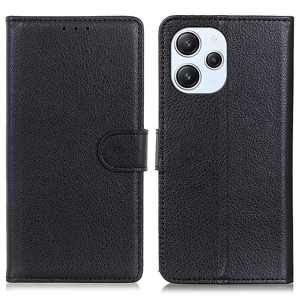 Litchie könyv tok a Xiaomi Redmi 12 4G/5G készülékhez - fekete