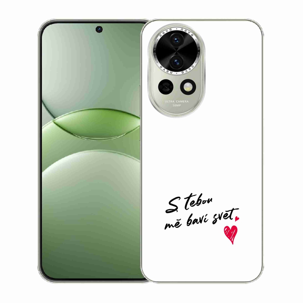Gél borító mmCase a Huawei Nova 13 5G-n - szerelmes szöveg 1 fehér háttér