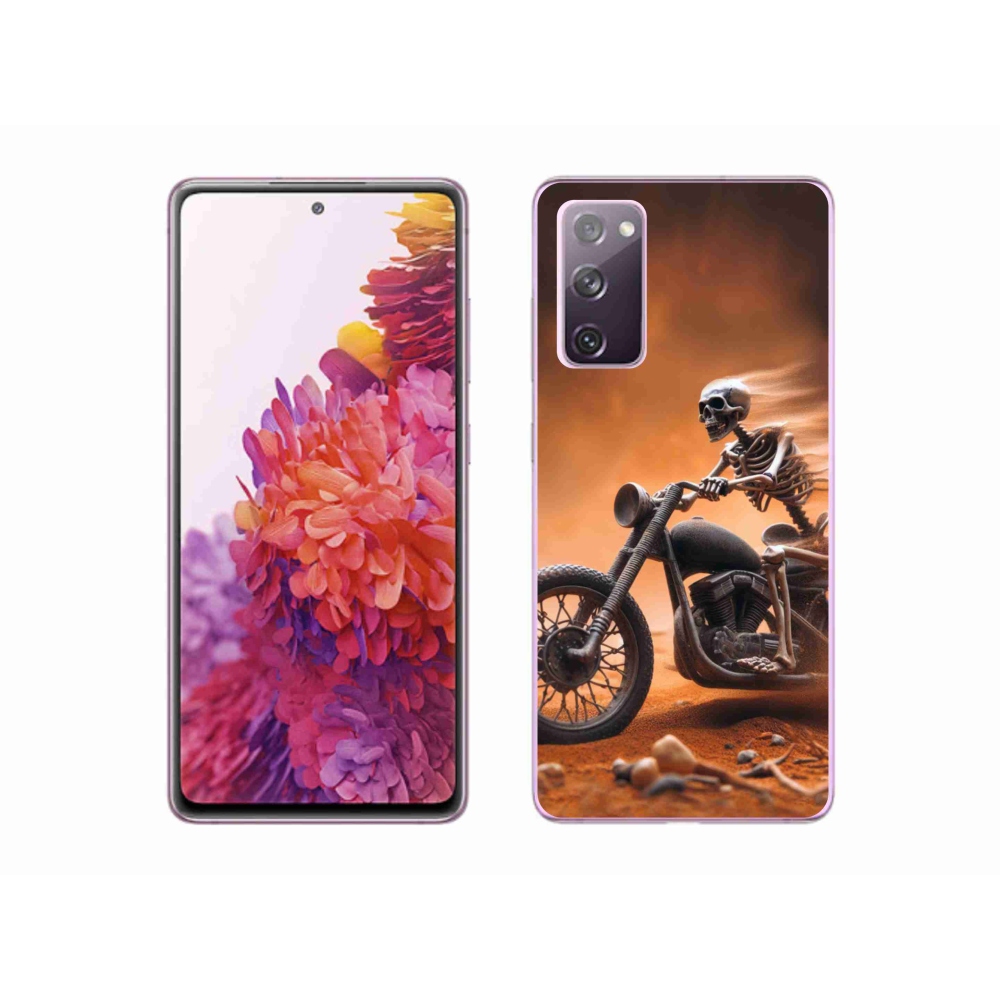 Zselés borítás mmCase Samsung Galaxy S20 FE - csontváz egy motorkerékpáron