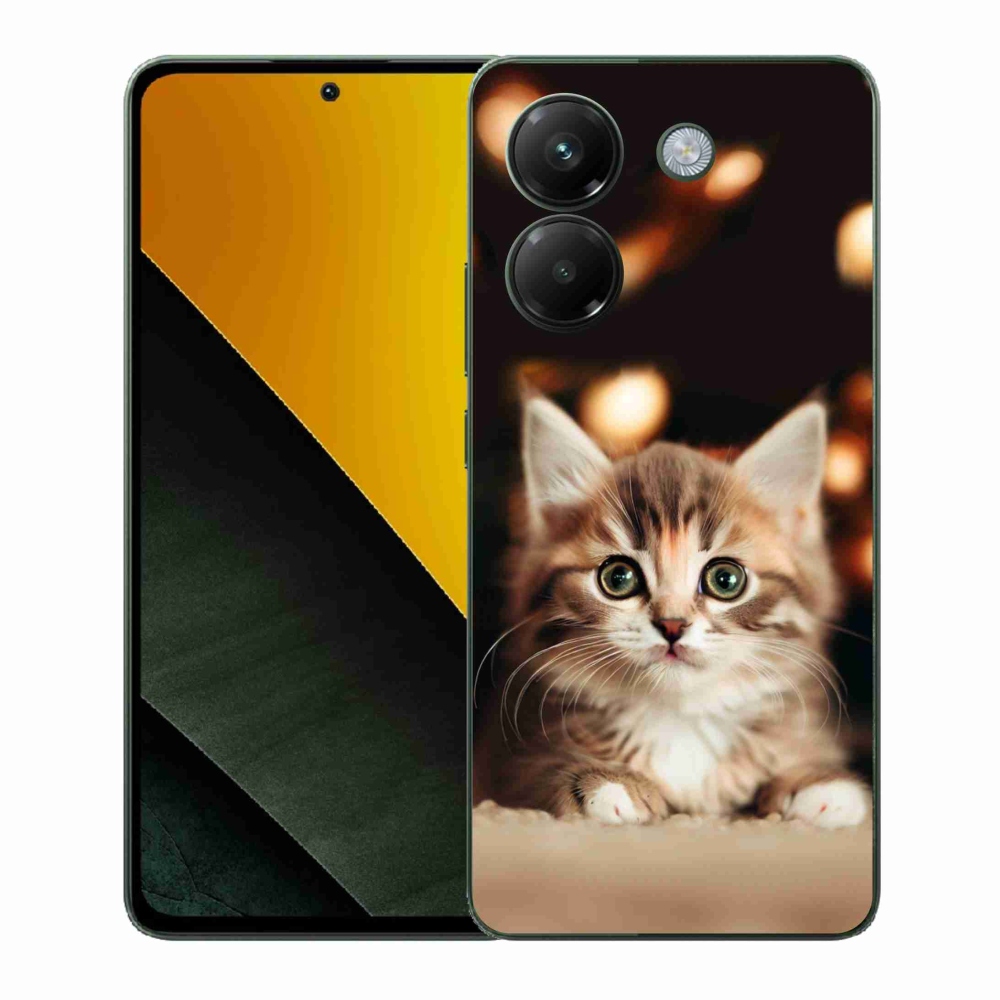 Gél borítás mmCase a Xiaomi Poco M7 Pro 5G számára - aranyos cica 2